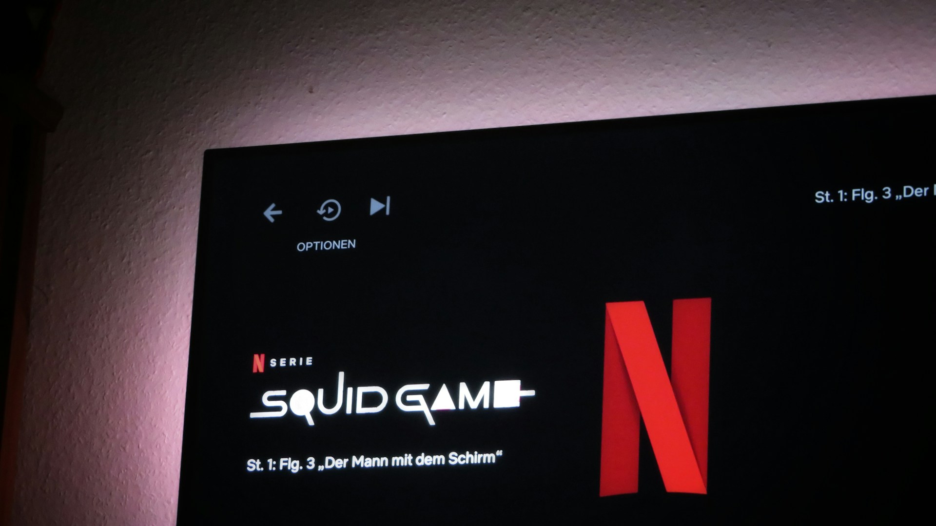 A screen showing the listing of the series of Squis game on Netflix