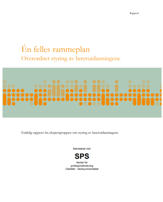 Forside rapport En felles rammeplan